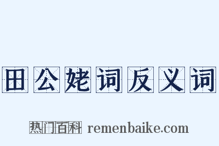 田公姥词反义词是什么意思的图片